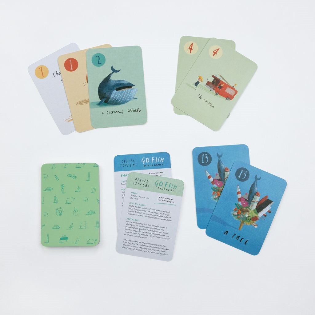GO FISH 3 in 1 card game by Oliver Jeffers | Pocket